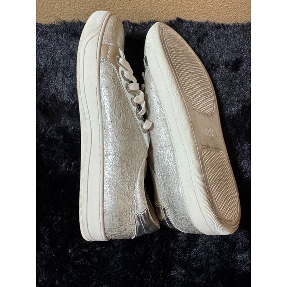 Johnston & Murphy Womens Metallic Textured Lace-Up Sneakers Size 9M - Picture 4 of 8